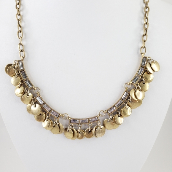 J. Crew statement necklace with brilliant baguette rhinestones A0283 - Picture 10 of 13